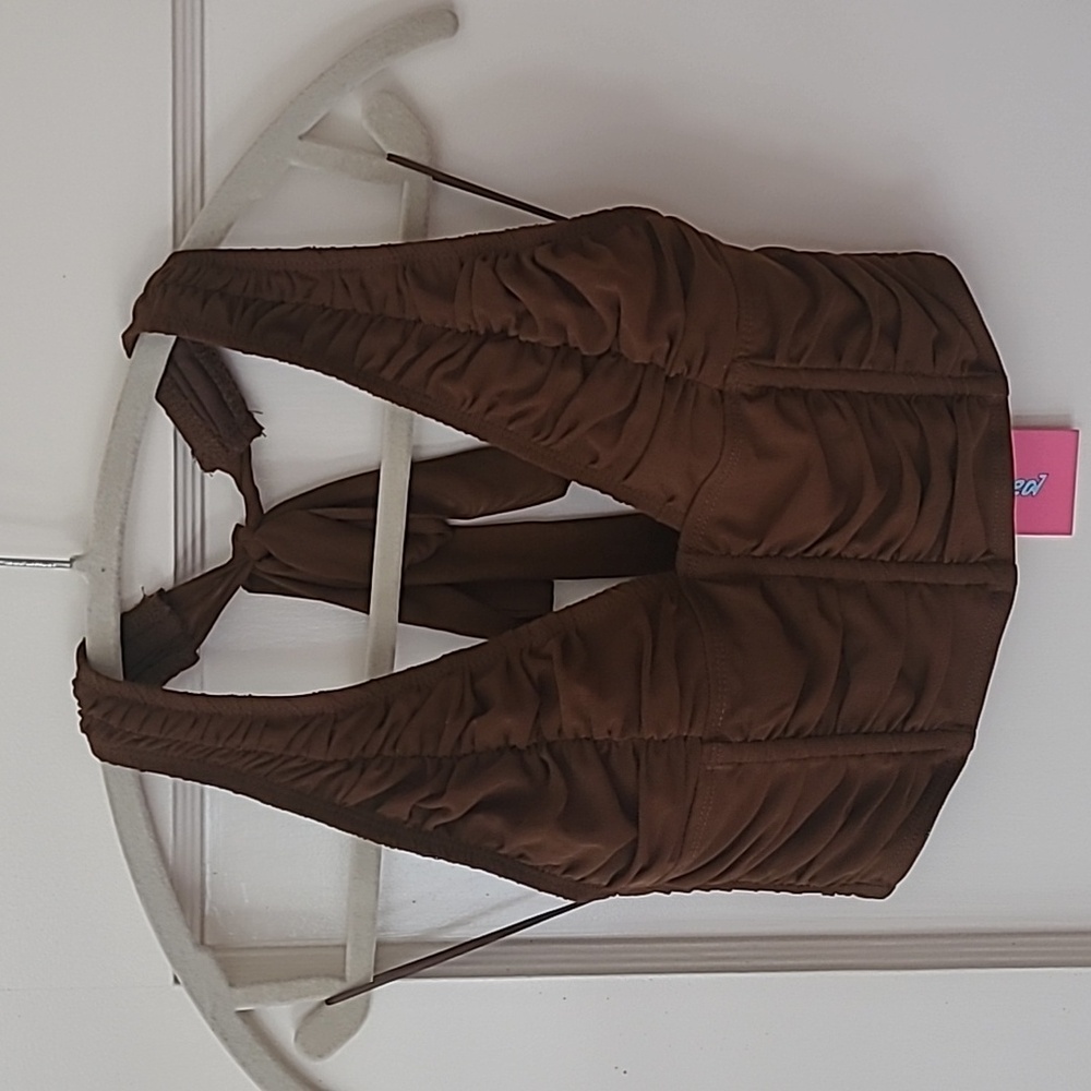 Brown Corset Style Top